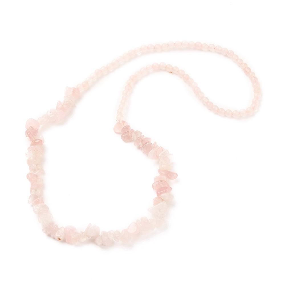 Bracelet, FRENCH RIVIERA|Flexible rose quartz bracelet