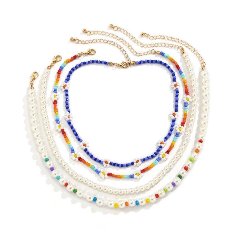 Necklace set, FRENCH RIVIERA|Cleo -pack of four summer necklaces