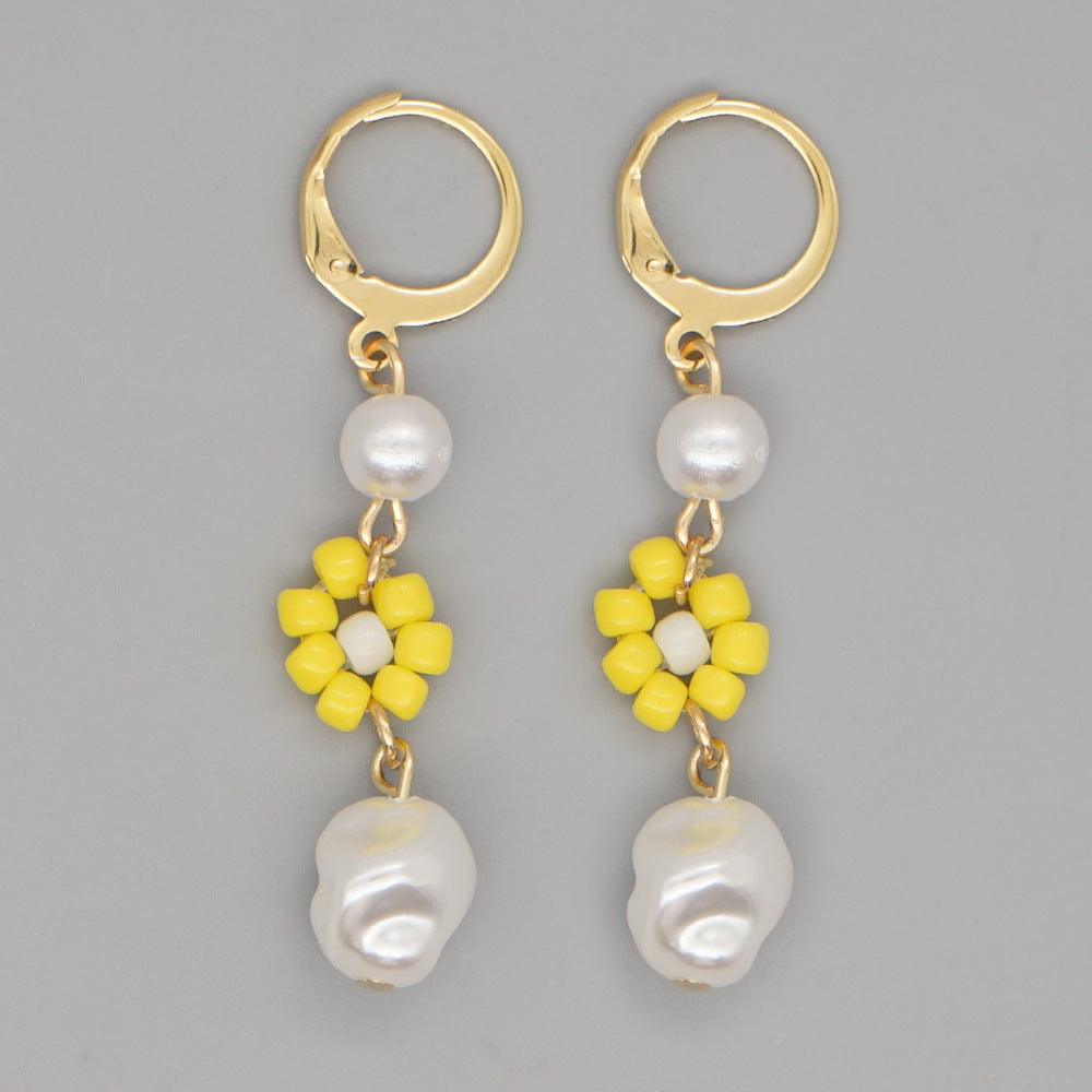 Earrings, FRENCH RIVIERA|Sunny yellow flower earrings