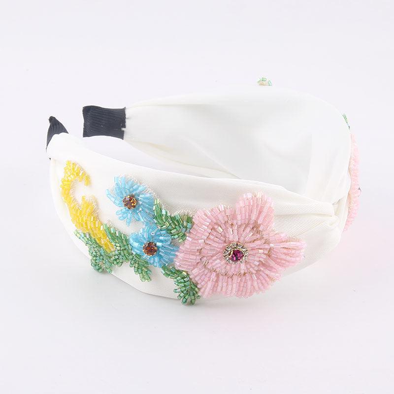 Headband|SUGAR SUGAR, Springtime Frida -white flower headband