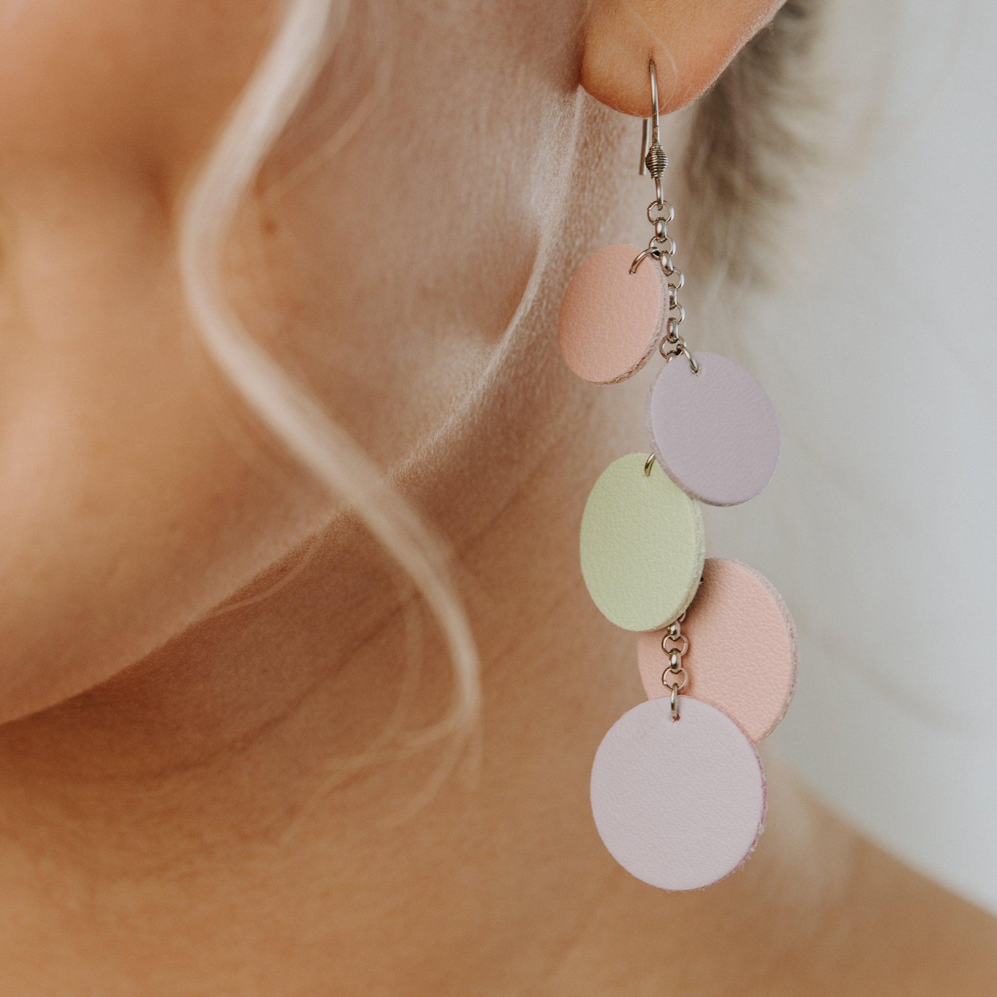 LEMPI earrings, Onni (lavender-mint-pink)