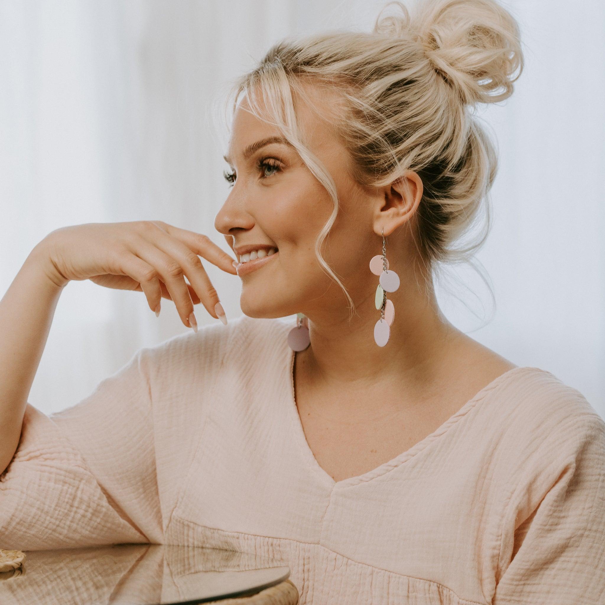 LEMPI earrings, Onni (lavender-mint-pink)