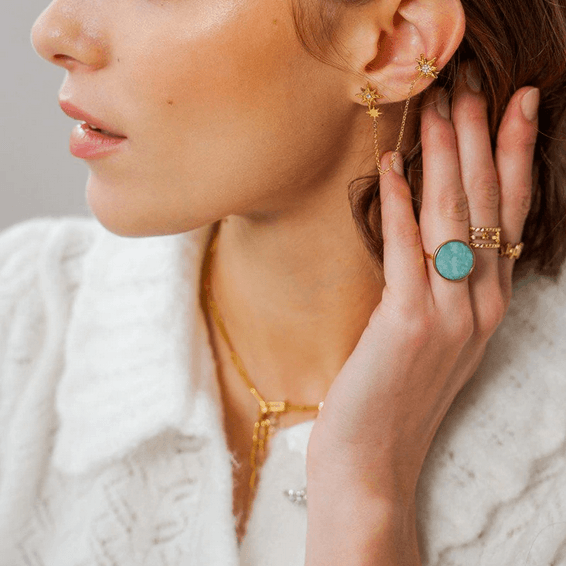 Ring, BOHM PARIS|Bague Maxine -amazonite/gold