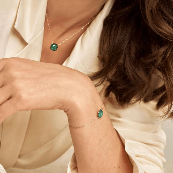 Necklace, BOHM PARIS|Collier Bea -mint/silver