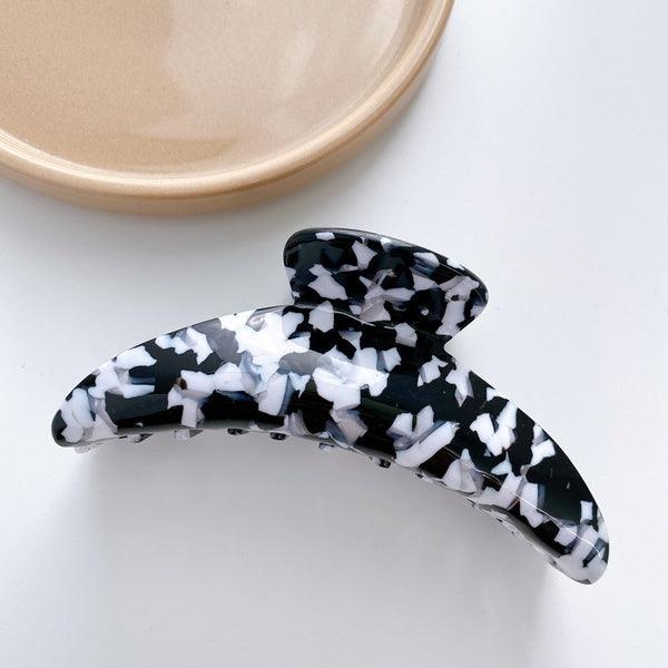 Hair clip, shark tooth|SUGAR SUGAR, Large Pearly Black Hairclip