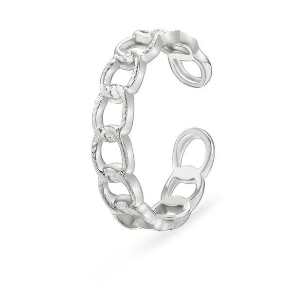 Surgical steel ring, FRENCH RIVIERA|Selina narrow chain ring