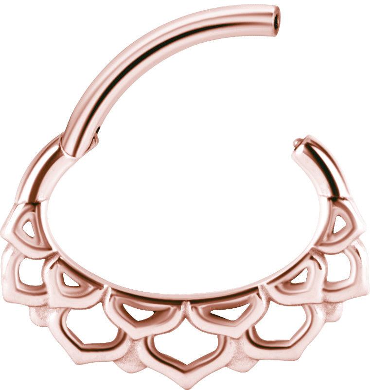 PREMIUM COLLECTION | Lace Rose gold septum &amp; daith clicker