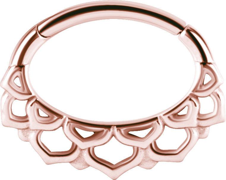 PREMIUM COLLECTION | Lace Rose gold septum &amp; daith clicker