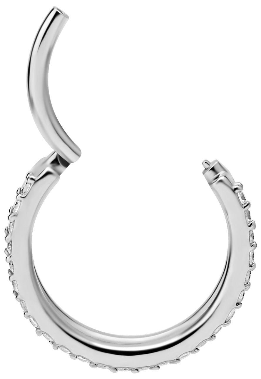 PREMIUM COLLECTION | Double row clicker piercing ring (silver)