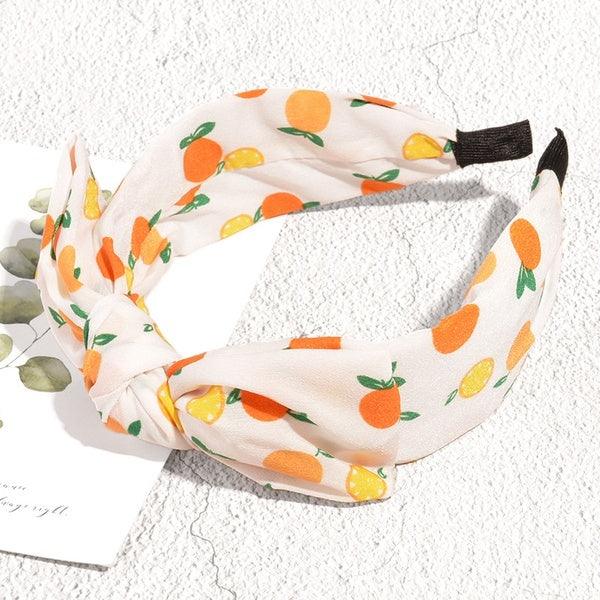 Headband|SUGAR SUGAR, Holiday in Sicily orange comfy headband