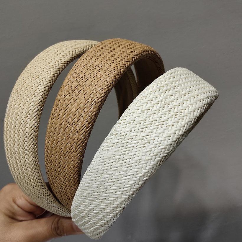 Headband|SUGAR SUGAR, Simply Natural flat straw headband