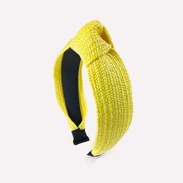 Headband|SUGAR SUGAR, Yellow Rattan Knot