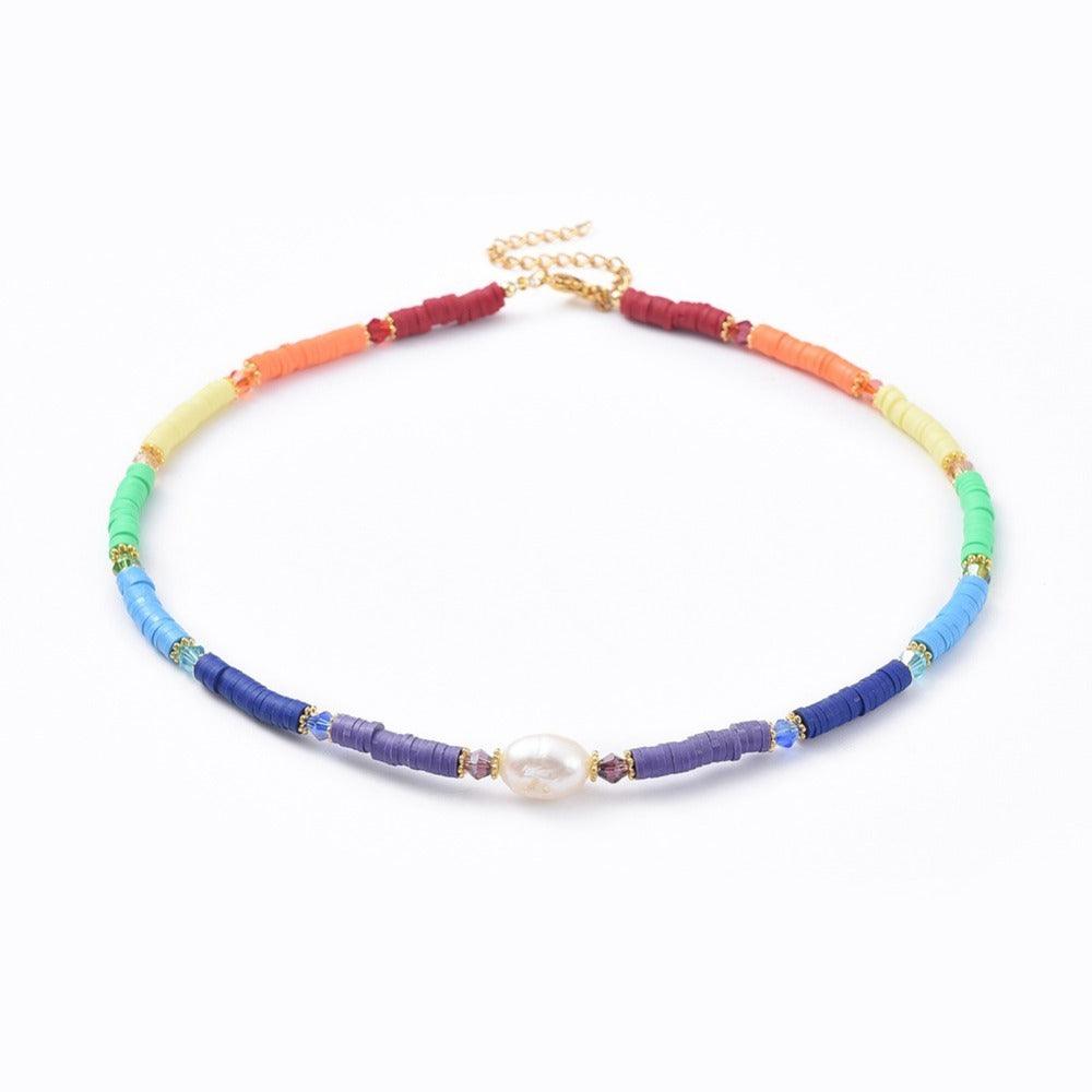 Necklace, FRENCH RIVIERA|Rainbow Days - colorful surf necklace