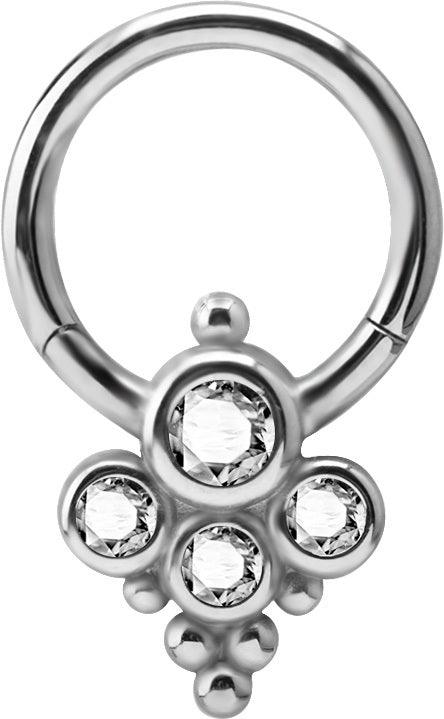 PREMIUM COLLECTION | Decorative smiley clicker with gum shield (silver)