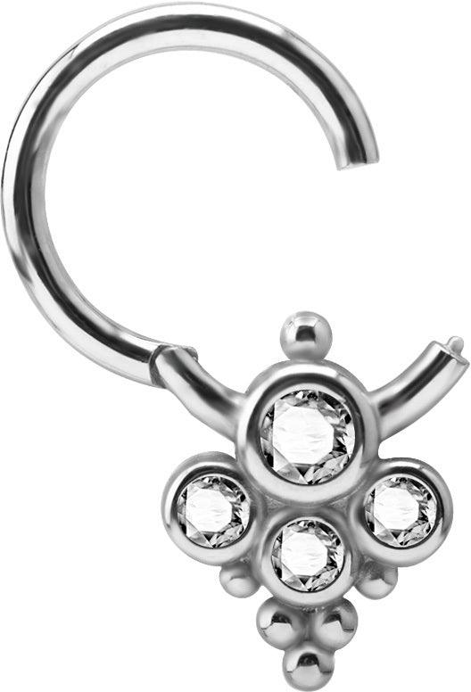 PREMIUM COLLECTION | Decorative smiley clicker with gum shield (silver)