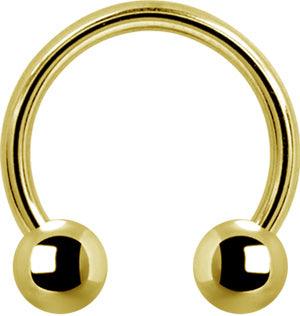 PREMIUM COLLECTION|Horseshoe with 3mm balls (gold)