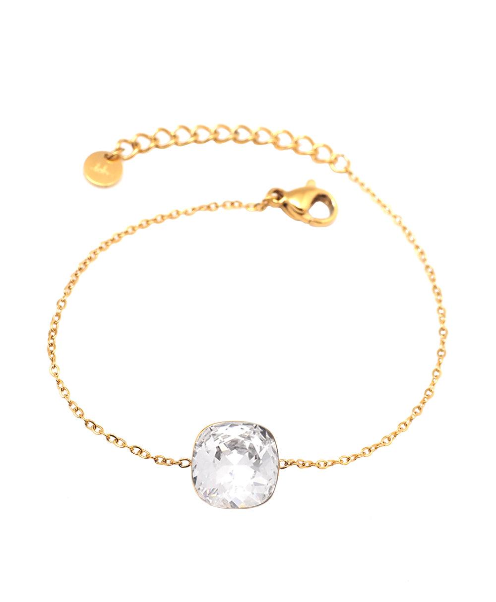 Bracelet, BOHM PARIS|Bracelet Bea -clear/gold