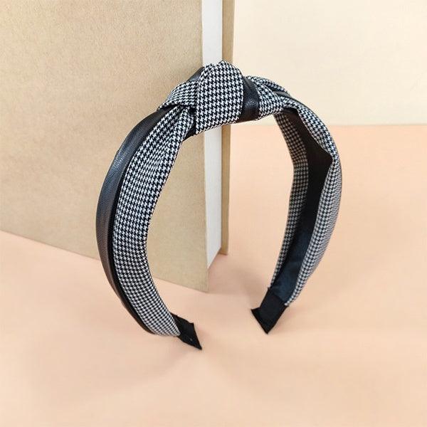 Headband|SUGAR SUGAR, Pepita Small -black check headband