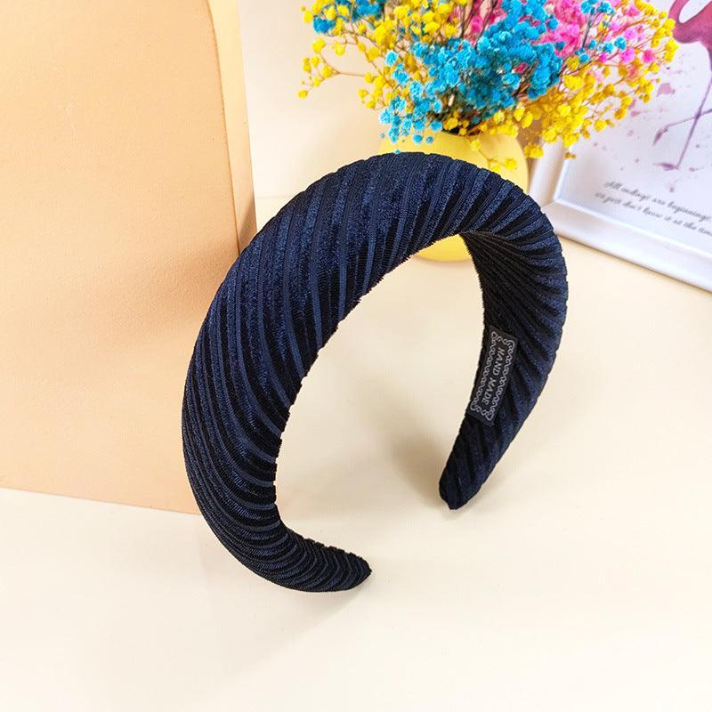 Headband|SUGAR SUGAR, London -dark blue velvet headband