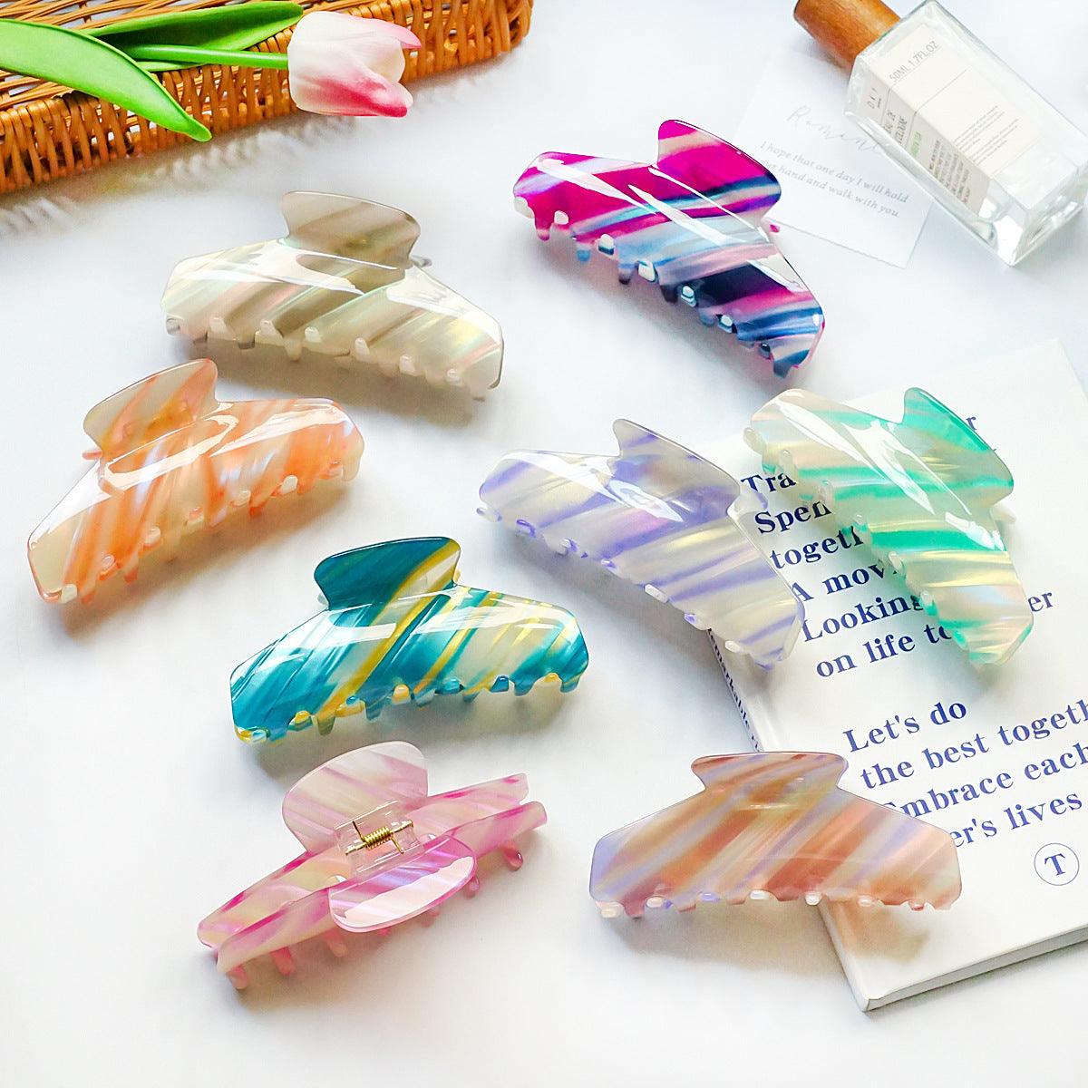 Hair clip|SUGAR SUGAR, Pastel Stripes Clip - lavender shark tooth