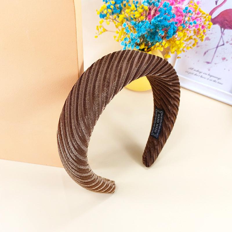 Headband|SUGAR SUGAR, London -brown velvet headband