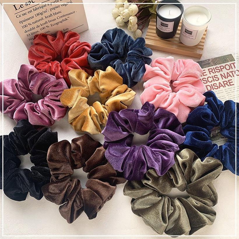 Scrunchie|SUGAR SUGAR, XL Velvet  -leijonankeltainen samettidonitsi