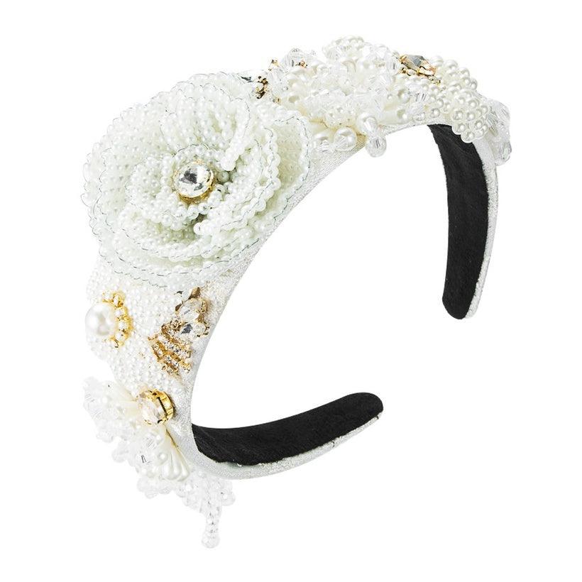 Headband|SUGAR SUGAR, Snow Kiss -white pearl headband