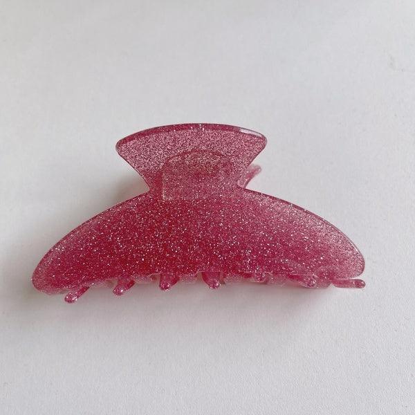 Hair clip|SUGAR SUGAR, Glitter Clip - pink glitter shark tooth