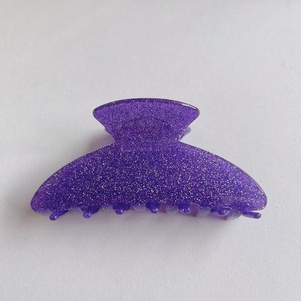 Hair clip|SUGAR SUGAR, Glitter Clip - purple glitter shark tooth