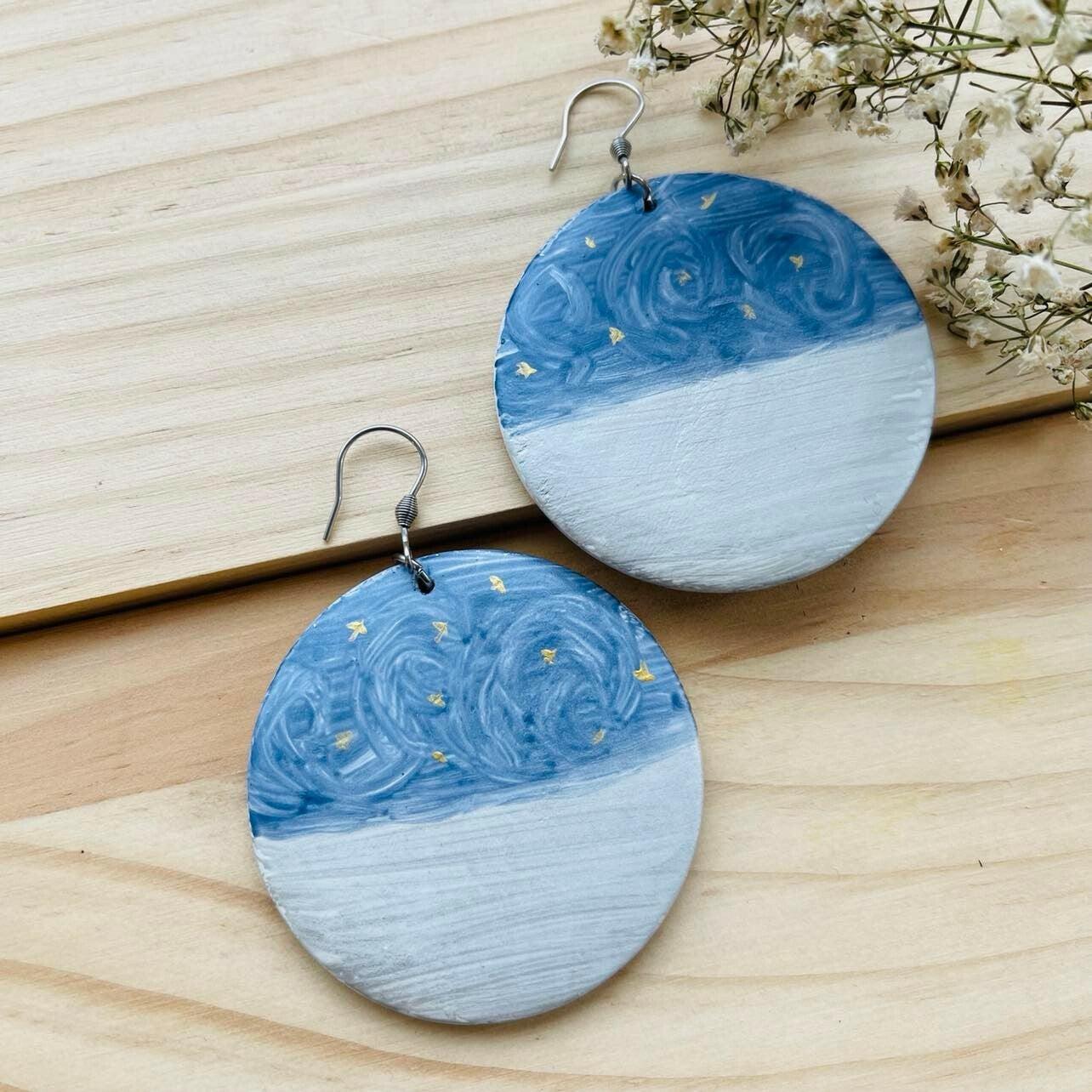 LEMPI earrings, Winter Night (numbered set)