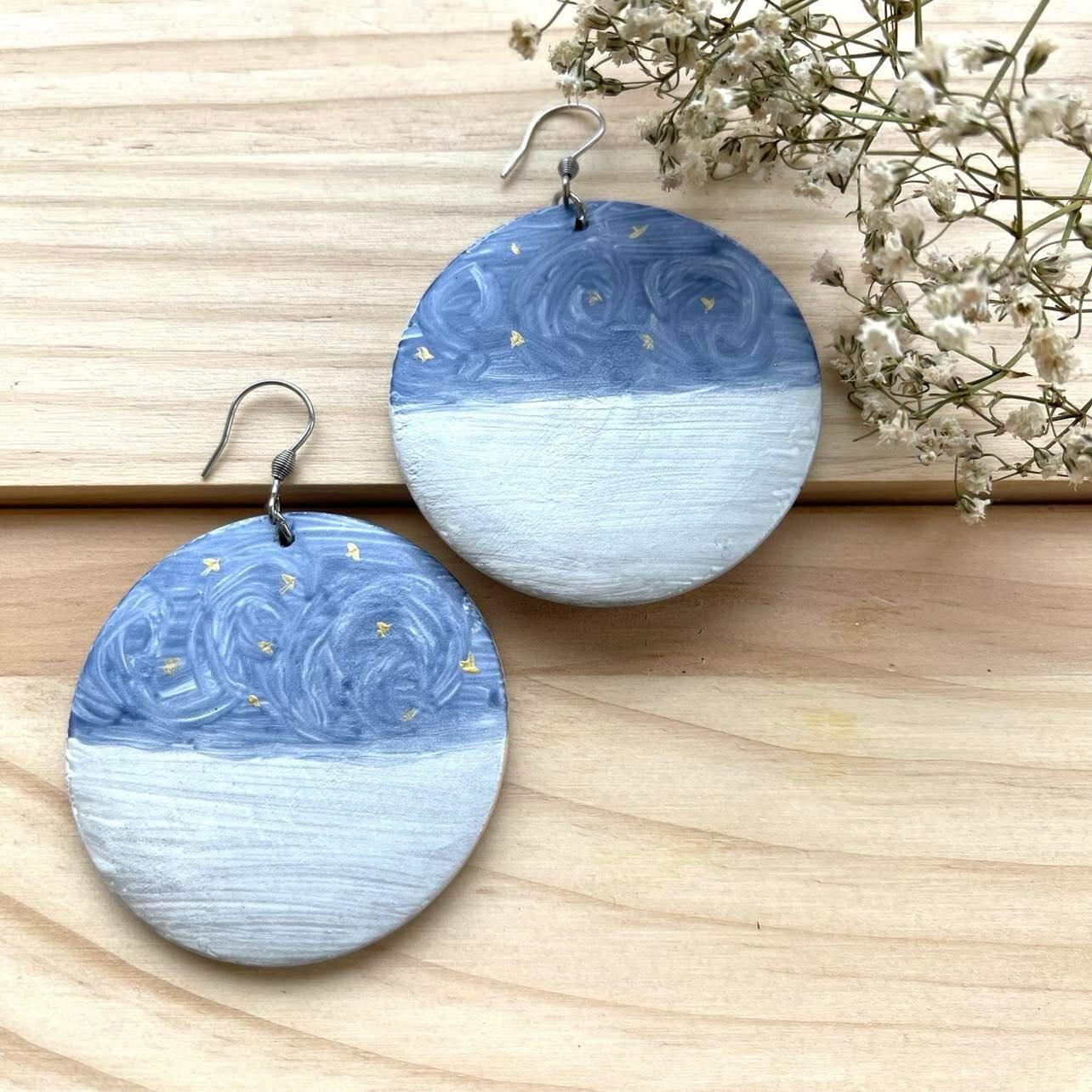 LEMPI earrings, Winter Night (numbered set)