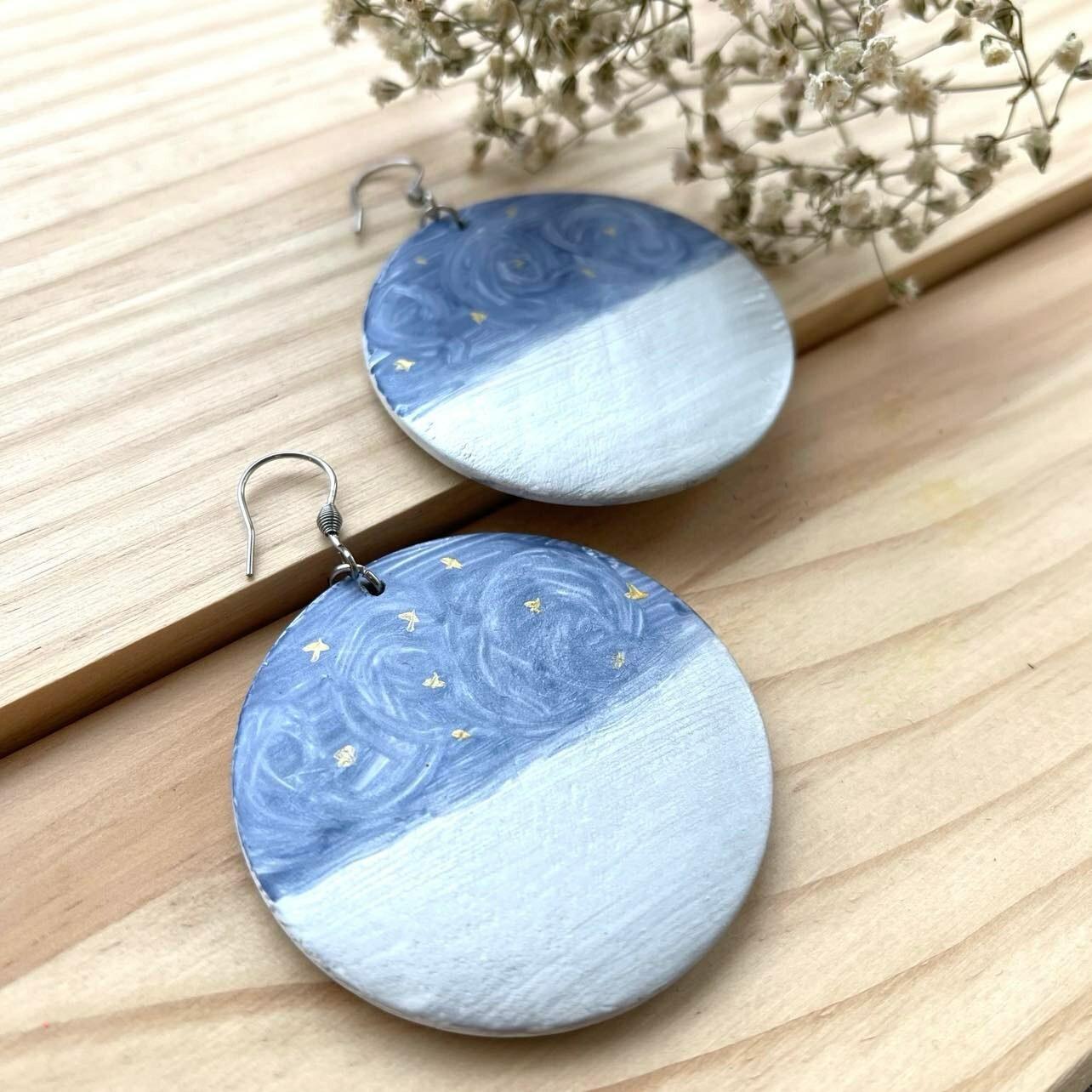 LEMPI earrings, Winter Night (numbered set)