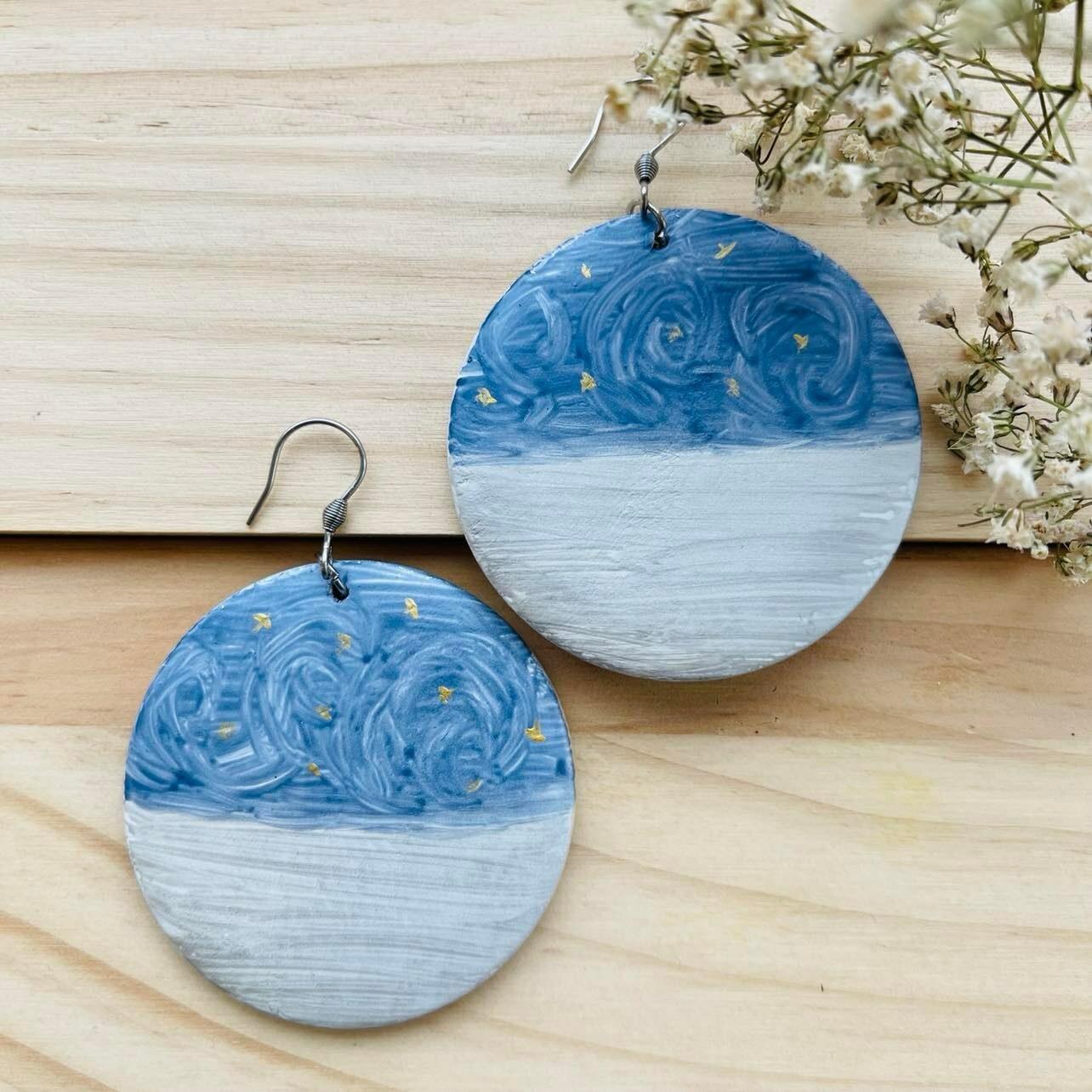 LEMPI earrings, Winter Night (numbered set)