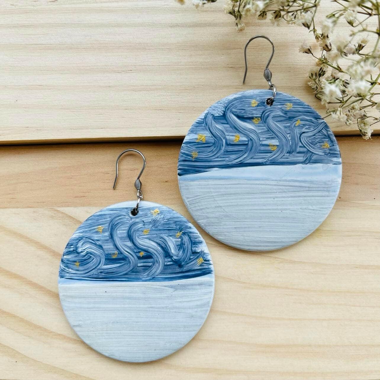 LEMPI earrings, Winter Night (numbered set)