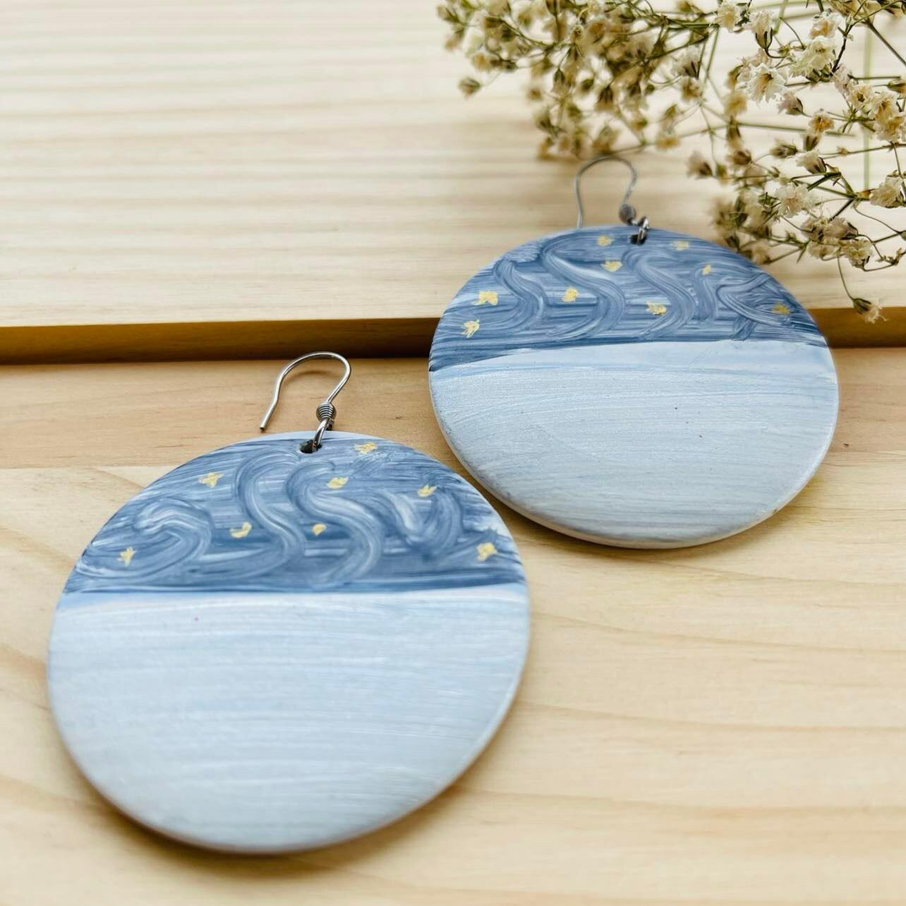 LEMPI earrings, Winter Night (numbered set)