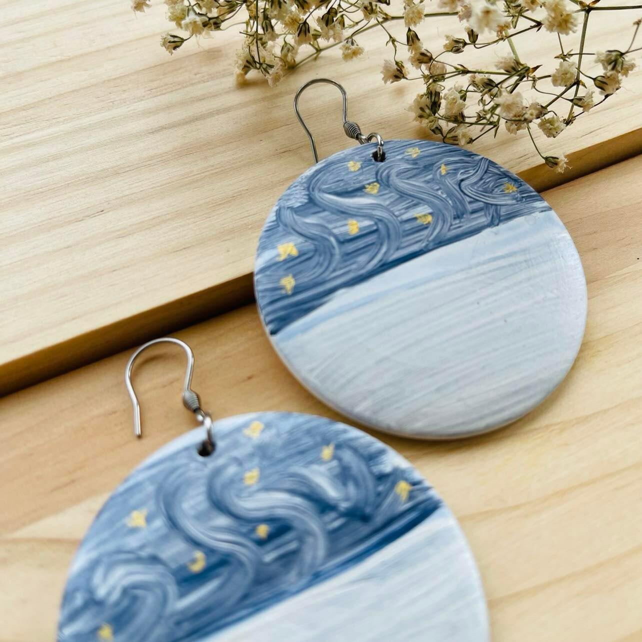 LEMPI earrings, Winter Night (numbered set)