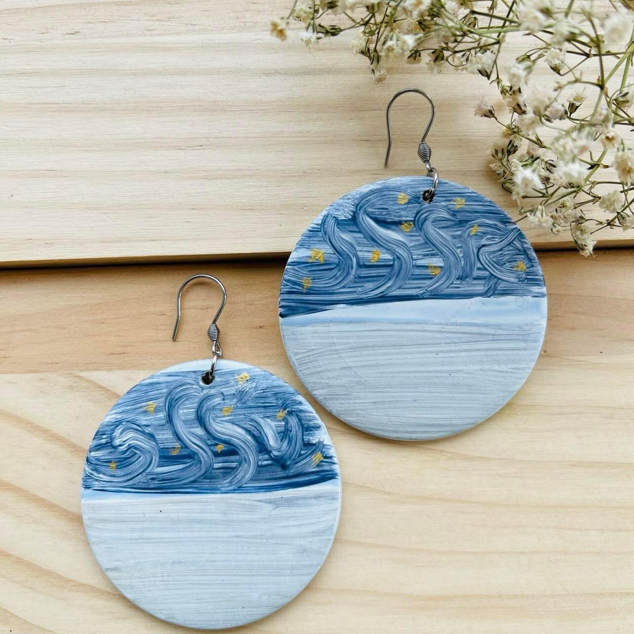 LEMPI earrings, Winter Night (numbered set)