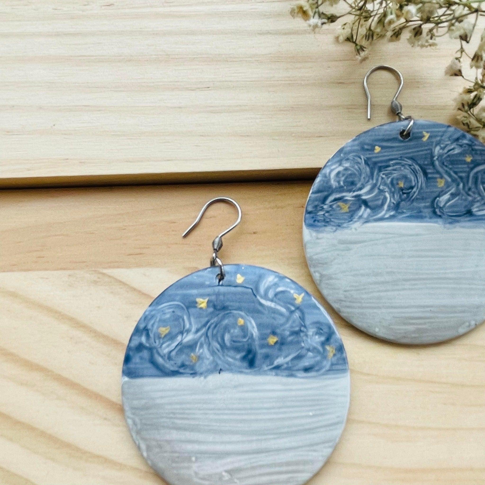 LEMPI earrings, Winter Night (numbered set)