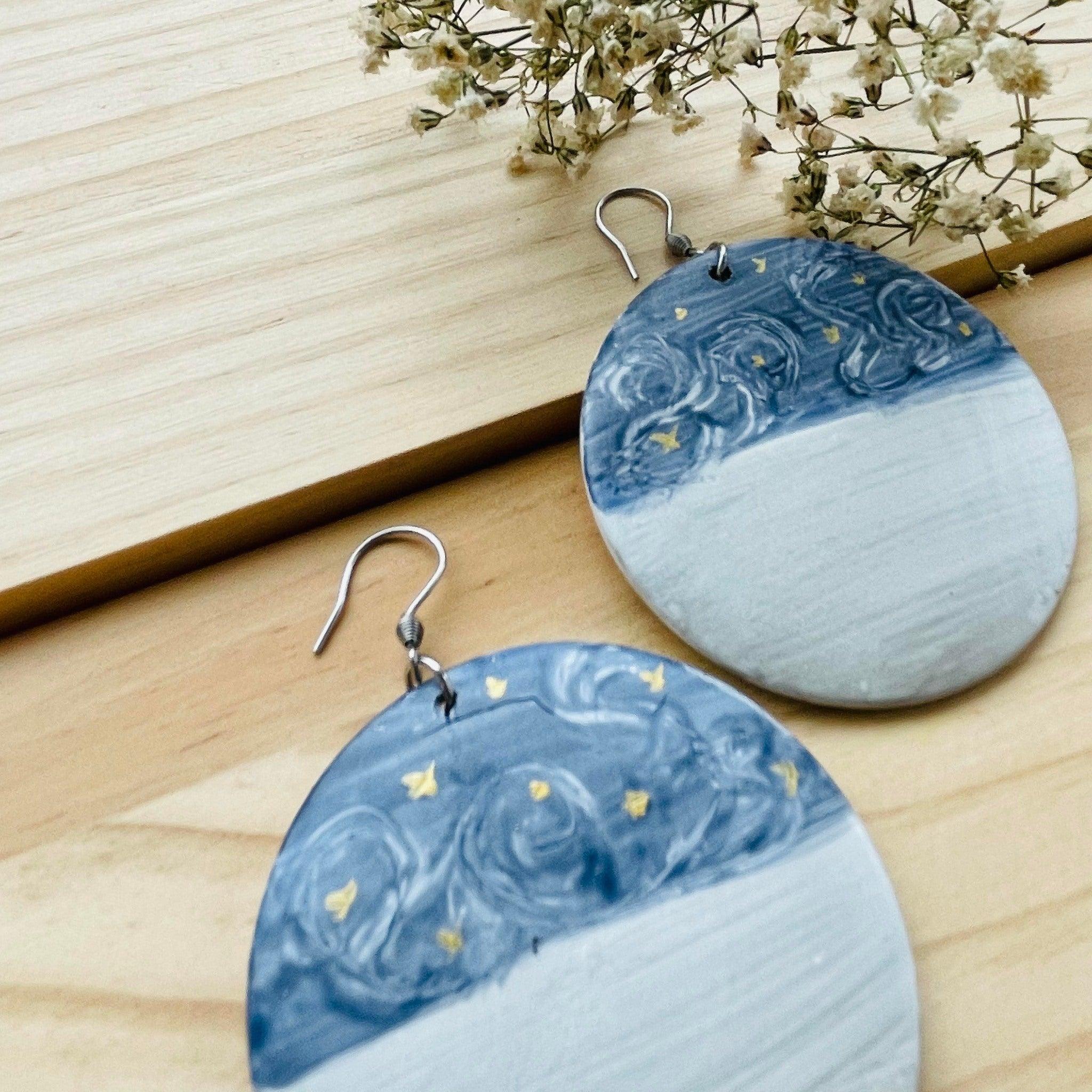 LEMPI earrings, Winter Night (numbered set)