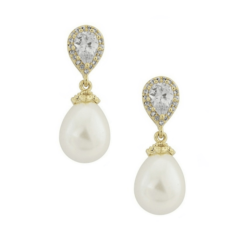 Earrings, ATHENA BRIDAL | Precious Pearl gold pearl earrings