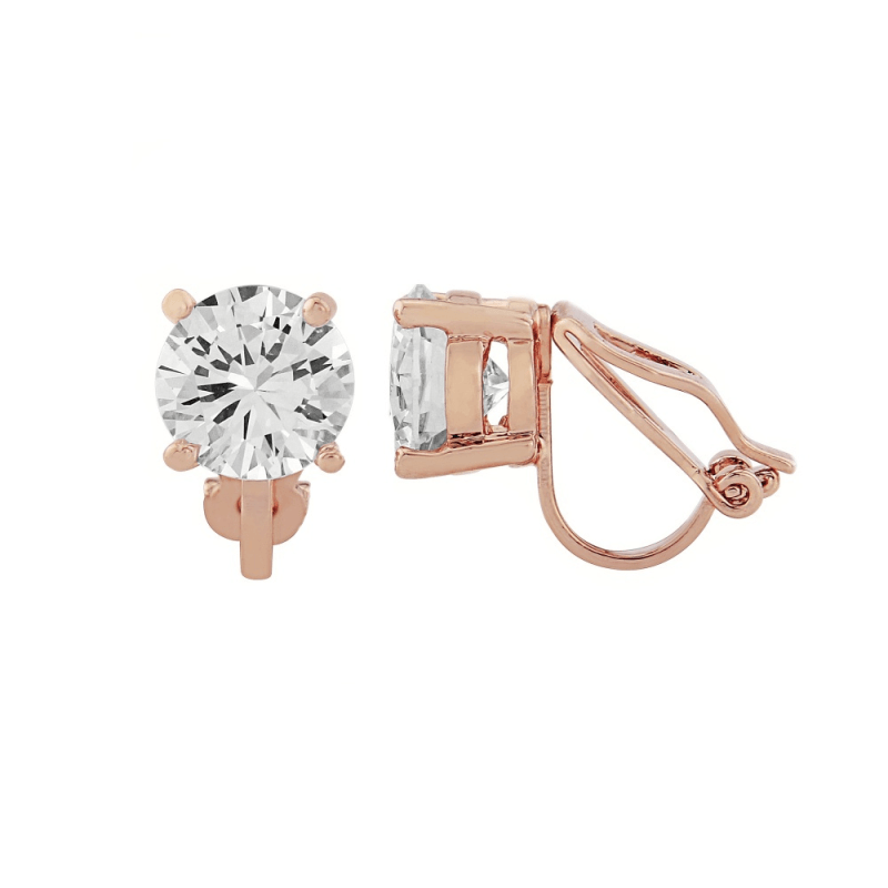 Clip earrings, ATHENA BRIDAL|Classic Earrings -rose gold studs