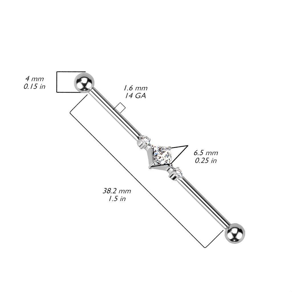 Industrial, Internally Threaded Titanium CZ -titaaninen industrialkoru