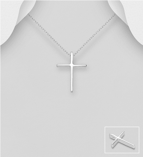 PREMIUM COLLECTION|Faith - modern silver cross pendant