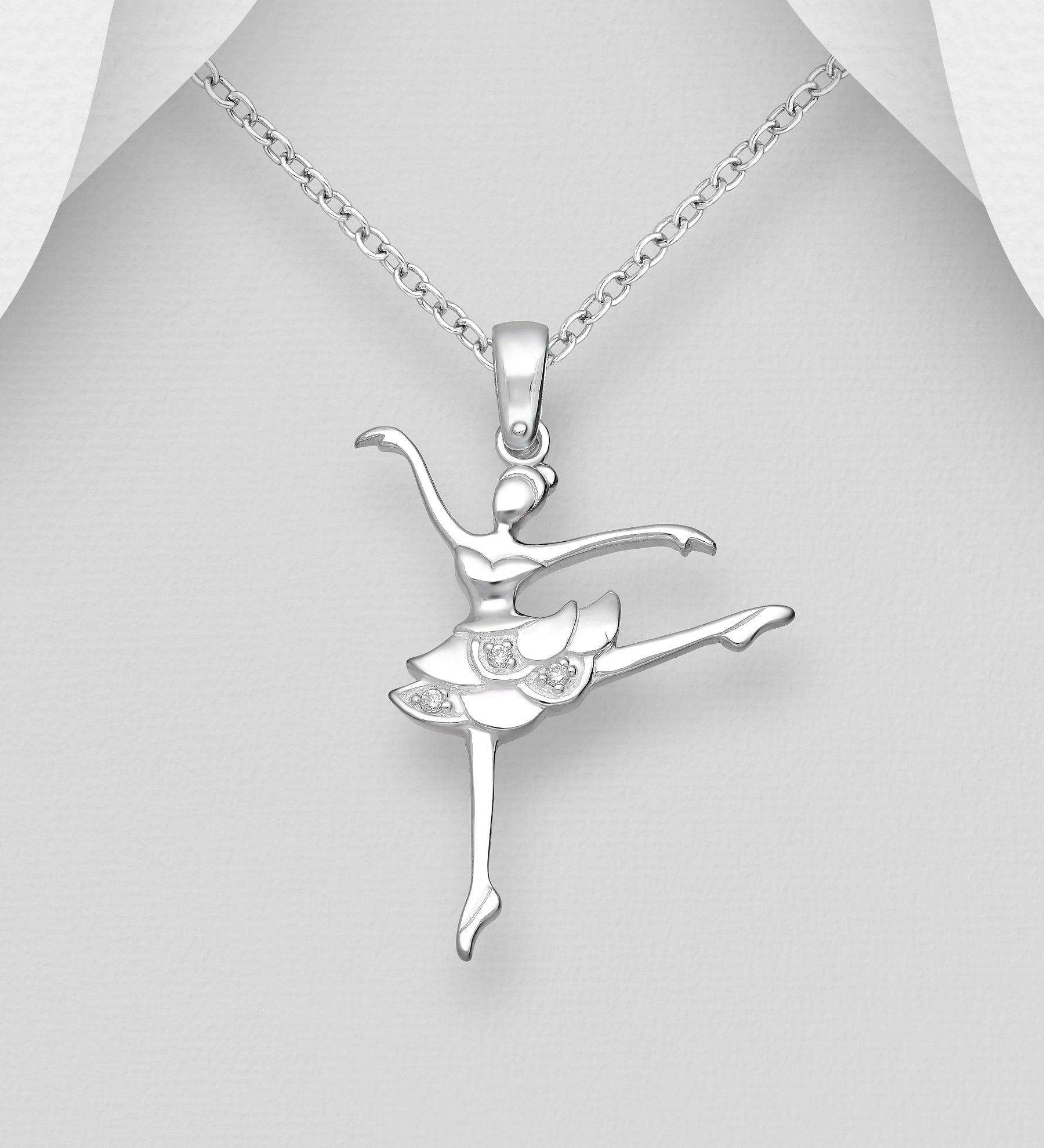 PREMIUM COLLECTION|Ballerina -kirkaskivinen hopeariipus