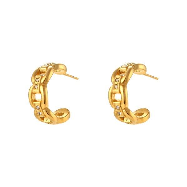 FRENCH RIVIERA|SoHo Hoops Surgical Steel Gold-Tone Rings