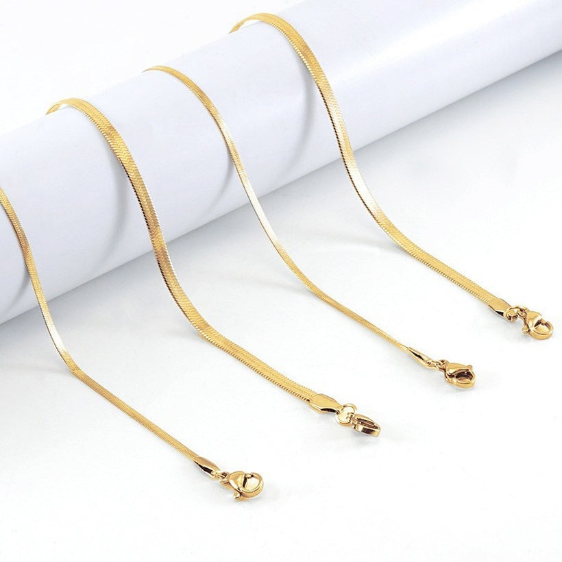 FRENCH RIVIERA|Ada Chain in Gold -surgical steel 2mm snake chain