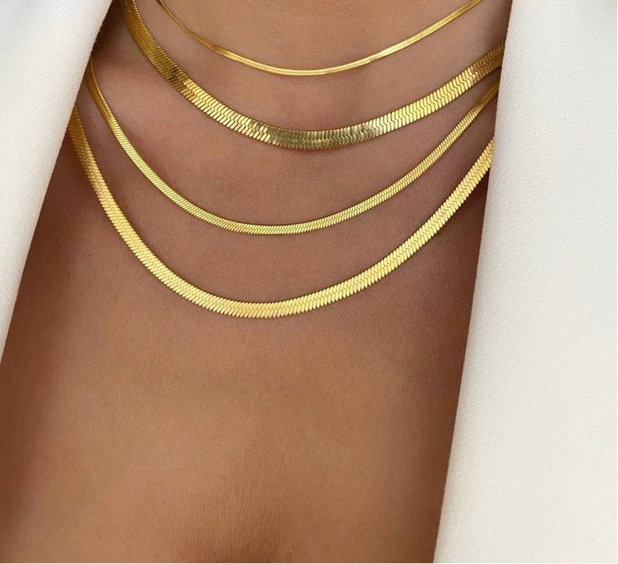 FRENCH RIVIERA|Ada Chain in Gold -surgical steel 2mm snake chain