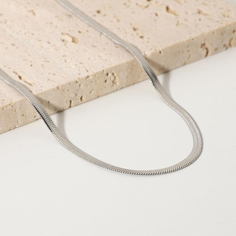 FRENCH RIVIERA|Ada Chain in Silver -surgical steel 5mm snake chain