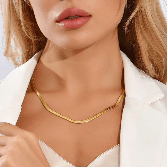 FRENCH RIVIERA|Ada Chain in Gold -kirurginteräksinen 5mm käärmeketju