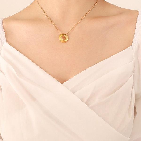 FRENCH RIVIERA|Moment Necklace -gold-colored surgical steel necklace